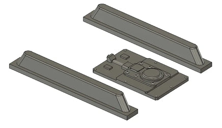 3D model of a mechanical component on a white background