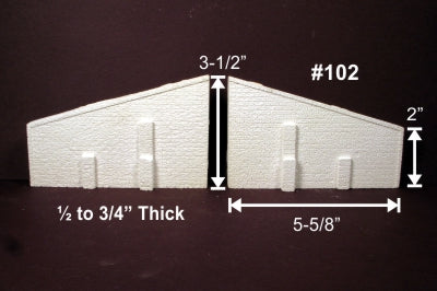 HO Monroe Wing Walls for Bridge Abutment Cut Stone (2-Pack) #102