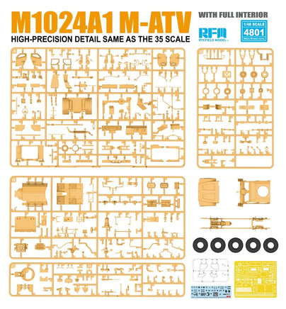 1/48 Ryefield Models M1240A1 M-ATV MRAP All Terrain Vehicle 4801
