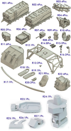 1/350 Pontos Model USS BB-63 Missouri Battleship Detail Up Set 35011F1