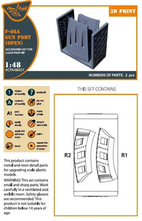 1/48 Clear Prop F-86A Open Gun Port (CP) 48057