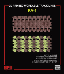 1/35 Ryefield Models 3D-Printed Workable Track Links KV-1 2037