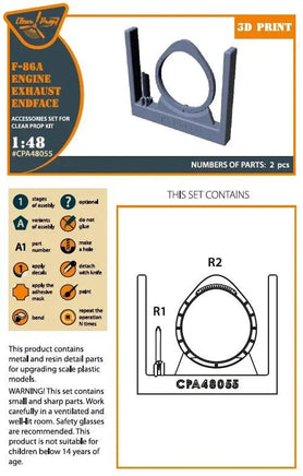 1/48 Clear Prop F-86A Engine Exhaust Endface (CP) 48055