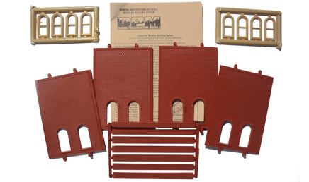 HO DPM Two-Story Arched 2-Lower Window 30110
