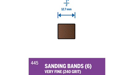 Dremel 1/2" 240-Grit Sanding Band (6 Pack) 445