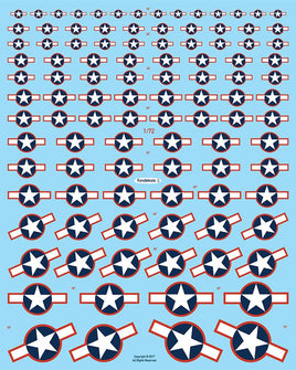 1/72 Fundekals Stars & Bars Red Surround 72009