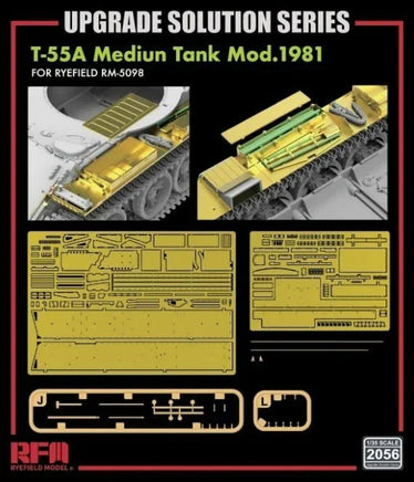 1/35 Ryefield Models T-55A Medium Tank Mod. 1981 Upgrade Parts Set for RM-5098 (Type 2) 2056