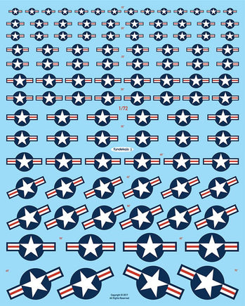 1/72 Fundekals STARS & BARS 1947 (MODERN) 72011