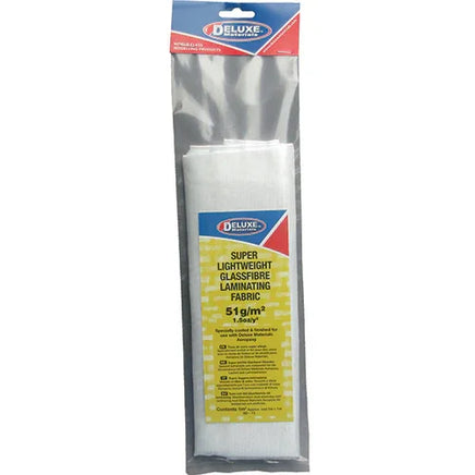 Packaged super lightweight glassfibre laminating fabric with Deluxe branding.