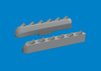 1/72 Eduard P-51 exhaust stacks w/ fairing PRINT Brassin for TAMIYA kit 672412