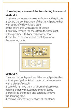 1/48 Clear Prop F-86A Pre-Cut Patterns for Numbers and Lettering Painting Mask (CP4825) A48071