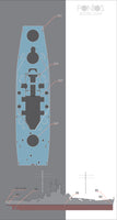 1/350 Pontos Model USS BB-60 Alabama Wooden Deck Set Type 1 35026WD1