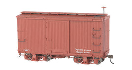 On30 Bachmann 18 ft. Box Car - Oxide Red Data Only (2 per Box) 26501