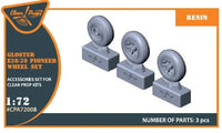 1/72 Clear Prop Gloster E28/39 Pioneer Wheel Set for CP Kits CP72001/CP72007 A72008