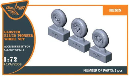 1/72 Clear Prop Gloster E28/39 Pioneer Wheel Set for CP Kits CP72001/CP72007 A72008