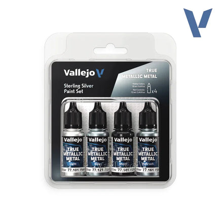 Vallejo Sterling Silver Paint Set 18ml 77.251