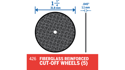 Dremel 1-1/4" Fiberglass Reinforced Cut-Off Wheels (5 Pack) 426