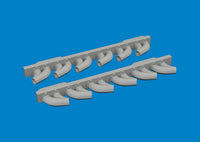 1/48 Eduard P-39 exhaust stacks rounded PRINT Brassin for ARMA HOBBY 6481050