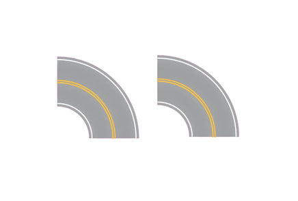 N Easy Streets Fresh Asphalt Tight Turn - No Passing (Qty 2) 325-3000 - MPM Hobbies
