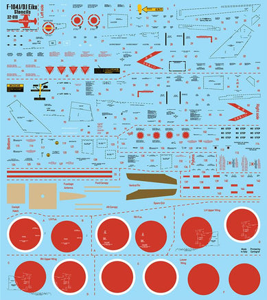 1/32 Fundekals F-104J/DJs STENCILS 32010