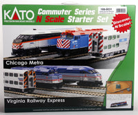 N Kato Chicago Metra Commuter Starter Set/MP36PH 106-0031