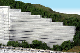 HO Monroe Wing Walls Groove Face Concrete (2-Pack) #115