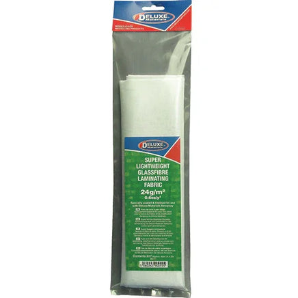 Packaged super lightweight glassfibre laminating fabric with Deluxe brand label.