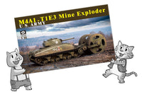 1/35 Pig Models M4A1 Sherman w/ T1E3 US Army Mine Exploder Plastic Model Kit 35-006
