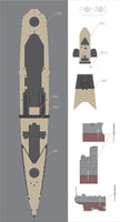1/350 Pontos Model HMS Repulse Wooden Deck Set 35021WD1