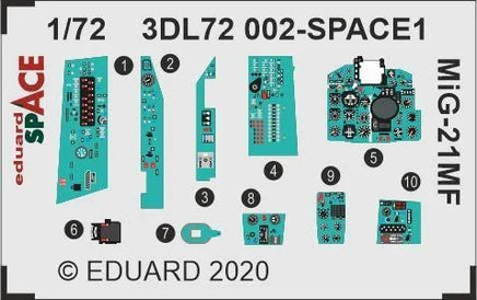 1/72 Eduard MiG-21MF SPACE for EDUARD 3DL72002