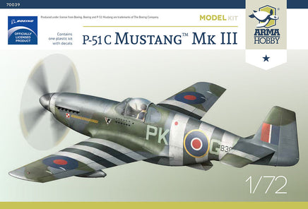 1/72 Arma Hobby P-51 C Mustang Mk. III Model Kit 70039
