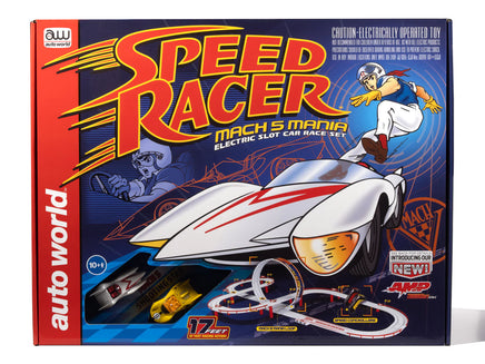 HO Auto World 17' Speed Racer Mach 5 Mania Slot Race Set SRS361