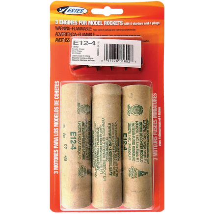 Estes Rockets E12-4 Engines 10029 - MPM Hobbies