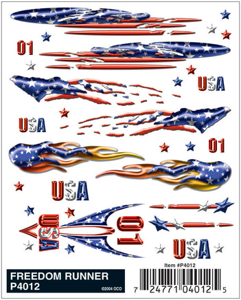 PineCar Freedom Runner Decal 4012