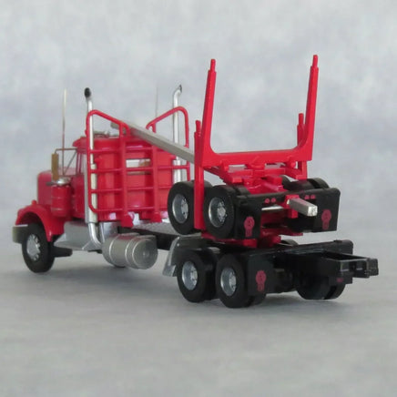 N Trainworx Red Kenworth W900 Log Truck 49083