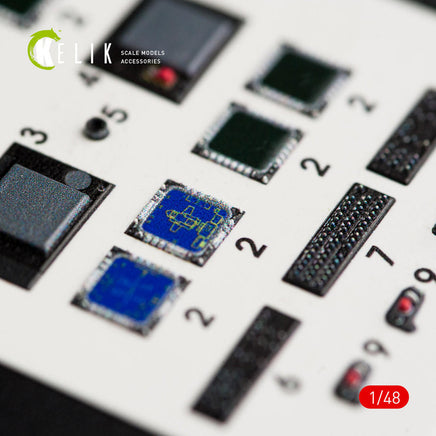 1/48 Kelik AH-64D Apache longbow interior 3D decals for Academy kit K48022