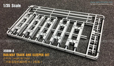 1/35 Sabre Model RAILWAY TRACK AND SLEEPER SET (2 PCS Length 35.71 cm) 35B06-A