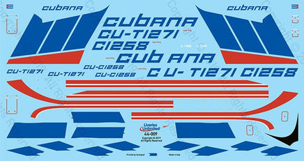 1/144 Fundekals CUBANA IL-76 CANDIDS 44009
