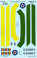 U.S. Navy decal with yellow and green stripes and a star emblem on a light blue background.