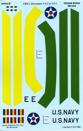 U.S. Navy decal with yellow and green stripes and a star emblem on a light blue background.