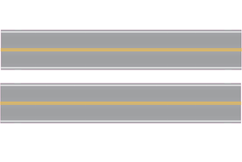 HO Easy Streets Aged Asphalt Straight Section Road - Single Passing (Qty 2) 3153030 - MPM Hobbies
