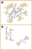 1/48 Clear Prop I-16 (Early Version) Painting Mask on Yellow Kabuki Paper 48020