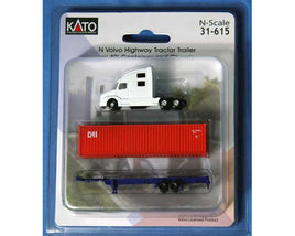 N Kato Volvo VN780 Tractor with 40' Corrugated Container 31615 - MPM Hobbies