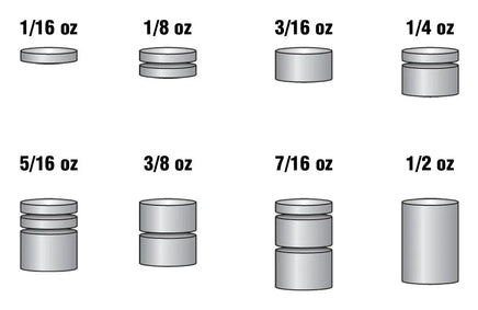 PineCar Tungsten Incremental Weights Cylinder 3 oz. 3915