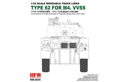 1/35 Ryefield Models Workable Type 62 Tracks for M4 VVSS 5044