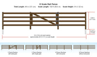 O Woodland Figures & Accents Rail Fence A3002