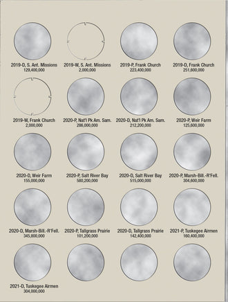 Whitman H.E. Harris Coin Folder - National Park Quarters Collection #2: 2016-2021 2881