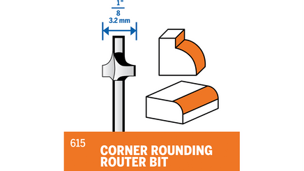 Dremel 1/8" Corner Rounding Router 615