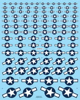 1/72 Fundekals STARS & BARS STANDARD WWII 72008