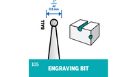 Dremel Engraving Bit 1/32" Ball 105